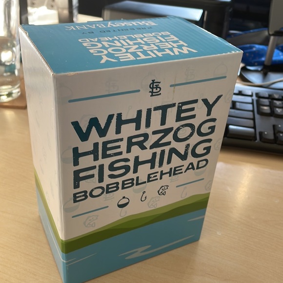 NIB Whitey Herzog Fishing Bobblehead NEW - Picture 2 of 5